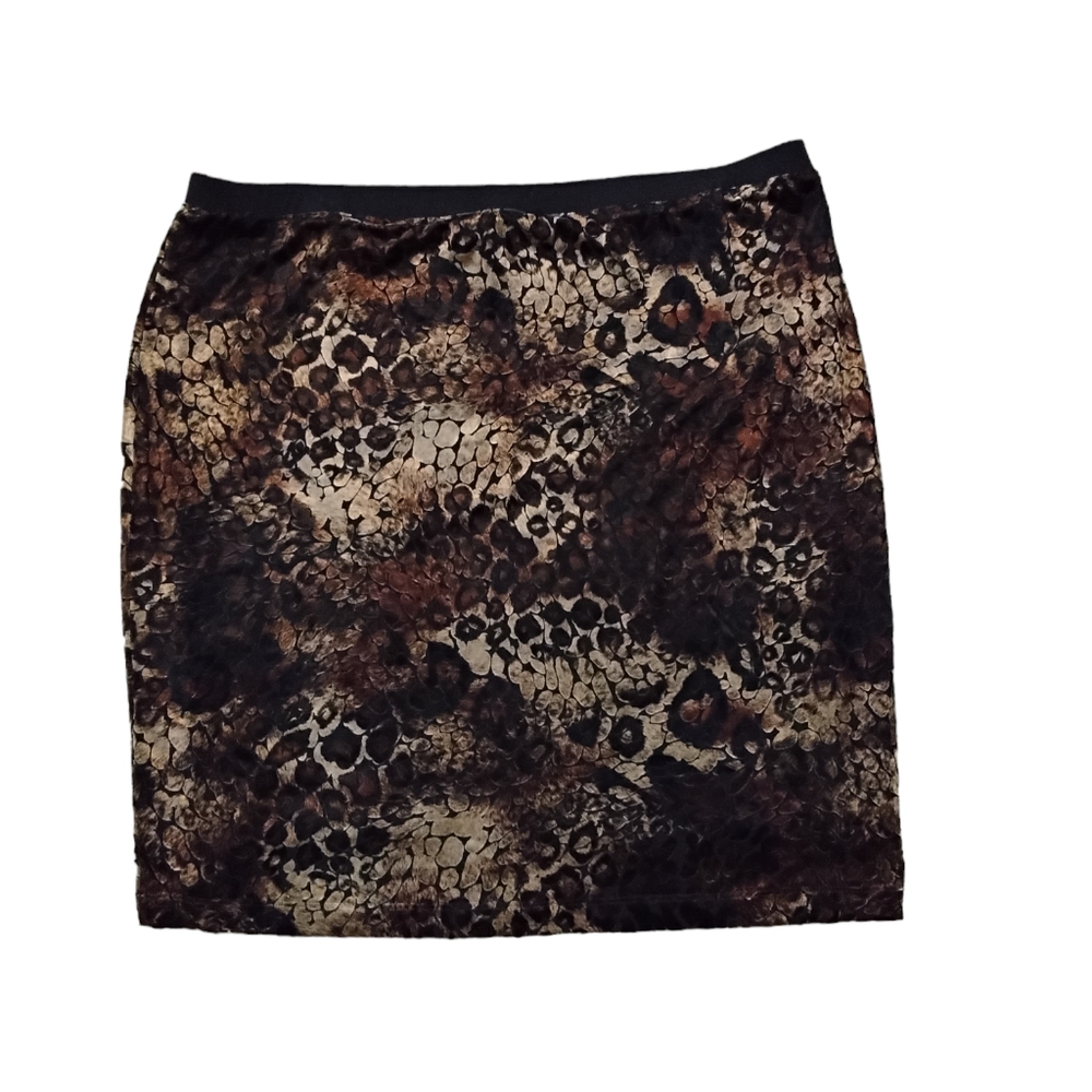 Karen Kane Skirt Womens Size 2X Whimsigoth Boho 90s Y2K Party Animal Print